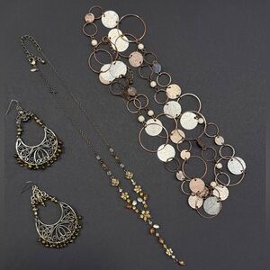 Elegant Mixed Metal Jewelry Set
